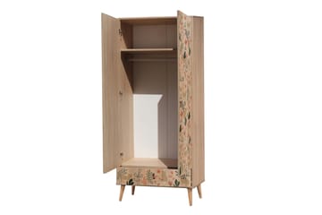 Garderob Bertoaria 80x190 cm Brun - Hanah Home - Förvaring - Garderober & garderobssystem