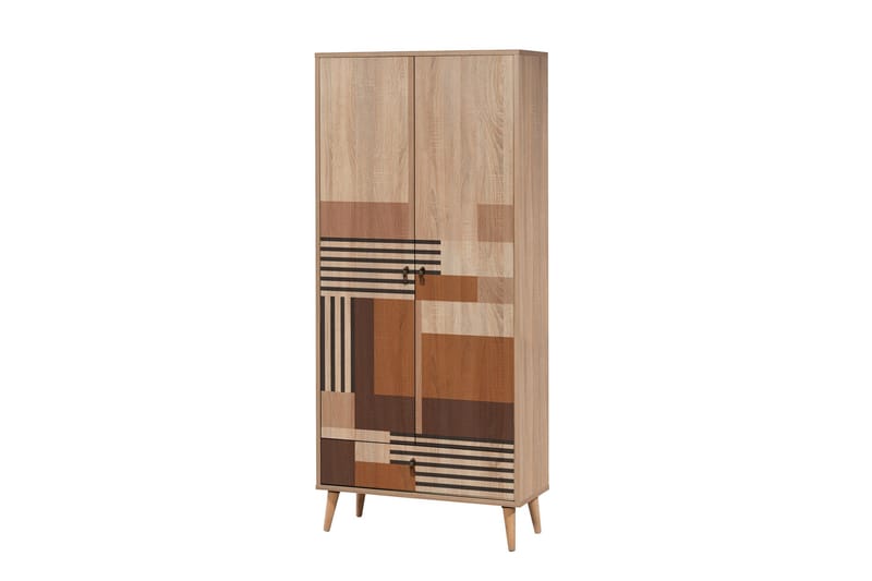 Garderob Bertoaria 80x190 cm Brun - Hanah Home - Förvaring - Garderober & garderobssystem