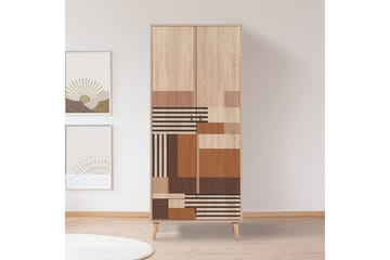 Garderob Bertoaria 80x190 cm Brun - Hanah Home - Förvaring - Garderober & garderobssystem