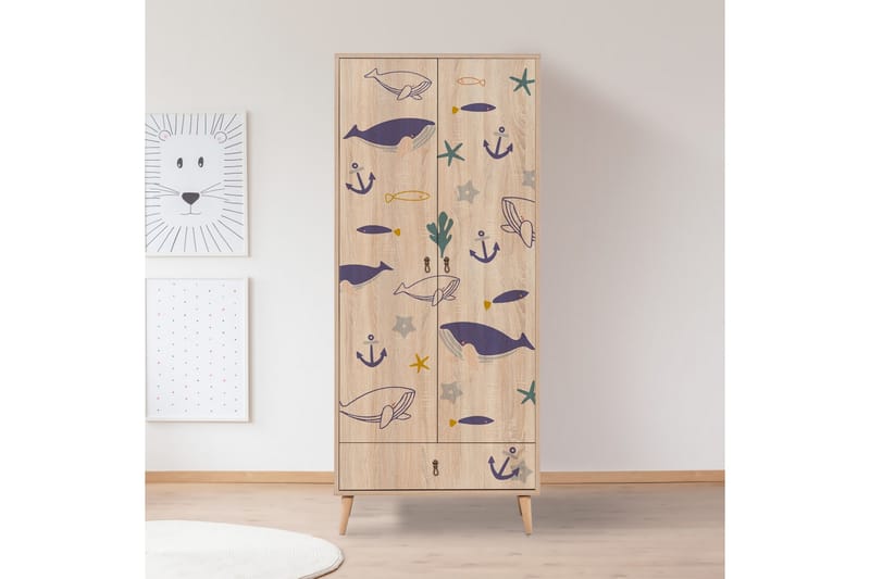 Garderob Bertoaria 80x190 cm Brun - Hanah Home - Förvaring - Garderober & garderobssystem