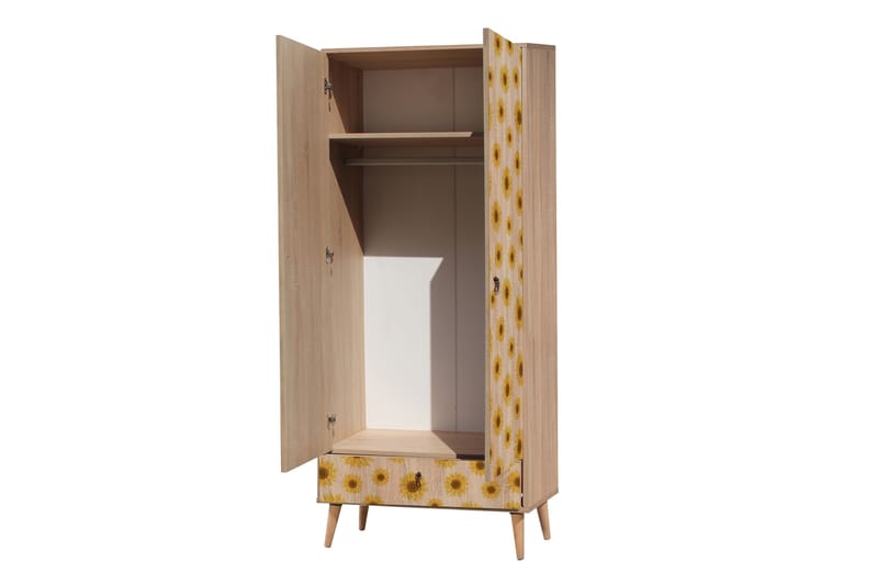Garderob Bertoaria 80x190 cm Brun - Hanah Home - Förvaring - Garderober & garderobssystem