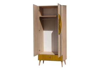 Garderob Bertoaria 80x190 cm Brun - Hanah Home - Förvaring - Garderober & garderobssystem