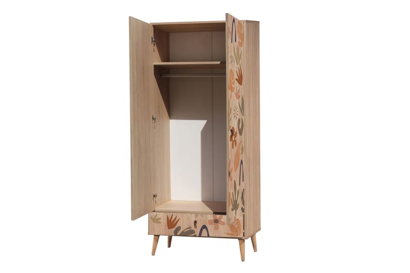 Garderob Bertoaria 80x190 cm Brun - Hanah Home - Förvaring - Garderober & garderobssystem