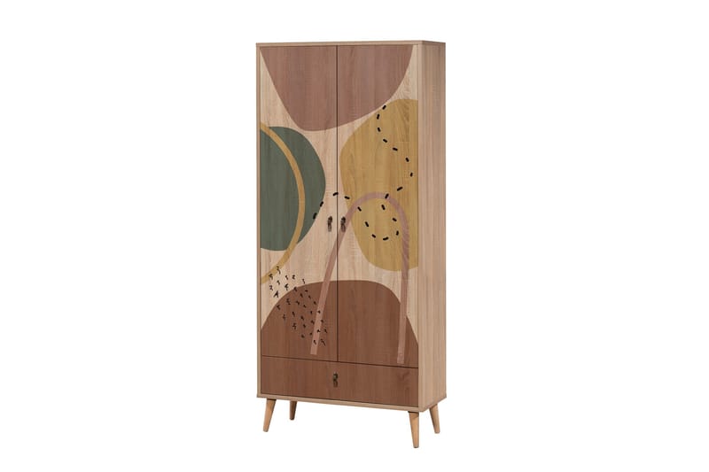 Garderob Bertoaria 80x190 cm Brun - Hanah Home - Förvaring - Garderober & garderobssystem