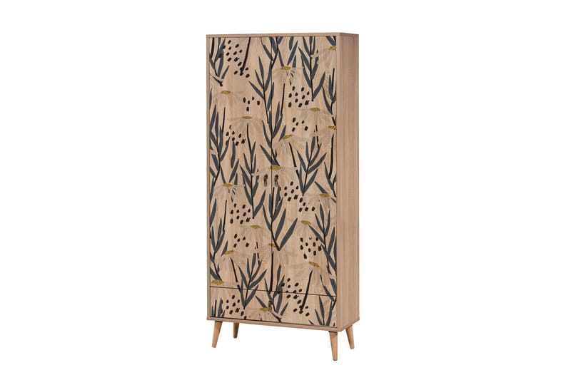 Garderob Bertoaria 80x190 cm Brun - Hanah Home - Förvaring - Garderober & garderobssystem
