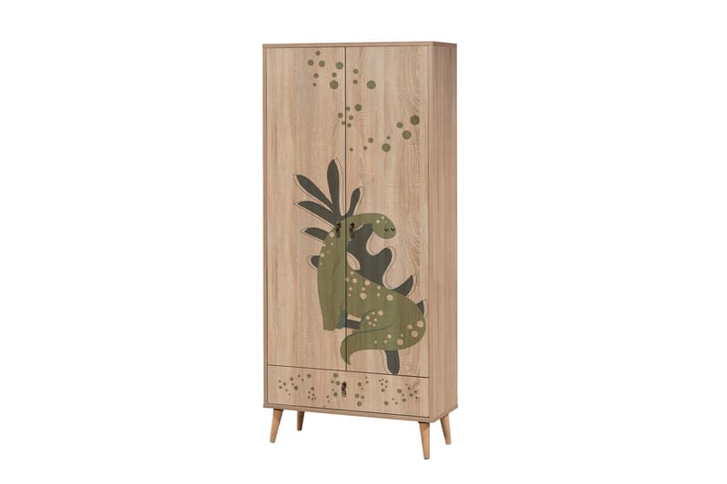 Garderob Bertoaria 80x190 cm Brun - Hanah Home - Förvaring - Garderober & garderobssystem