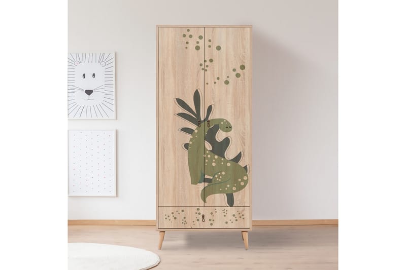 Garderob Bertoaria 80x190 cm Brun - Hanah Home - Förvaring - Garderober & garderobssystem
