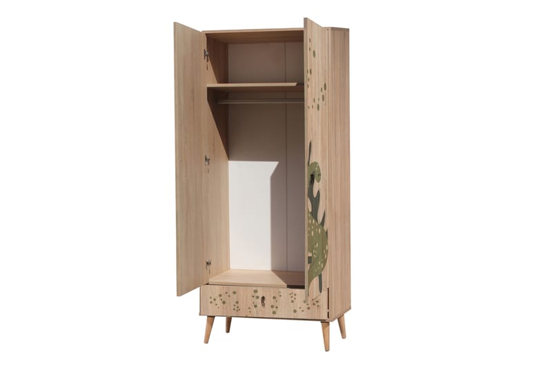 Garderob Bertoaria 80x190 cm Brun - Hanah Home - Förvaring - Garderober & garderobssystem