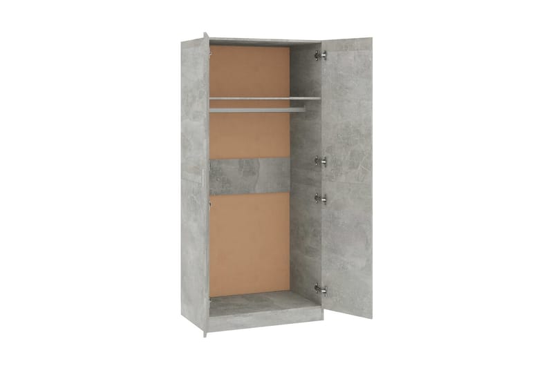 Garderob betonggrå 80x52x180 cm spånskiva - Grå - Garderober & garderobssystem - Garderobsskåp