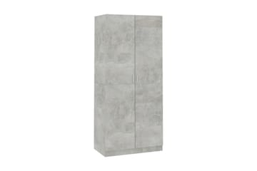 Garderob betonggrå 90x52x200 cm spånskiva