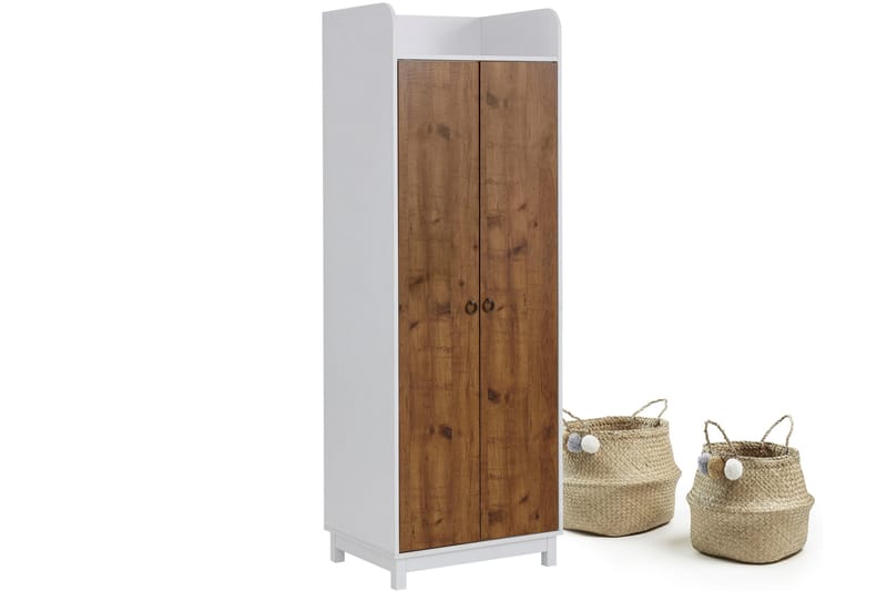 Garderob Bonnyville 62x60 cm - Vit/Natur - Förvaring - Garderober & garderobssystem