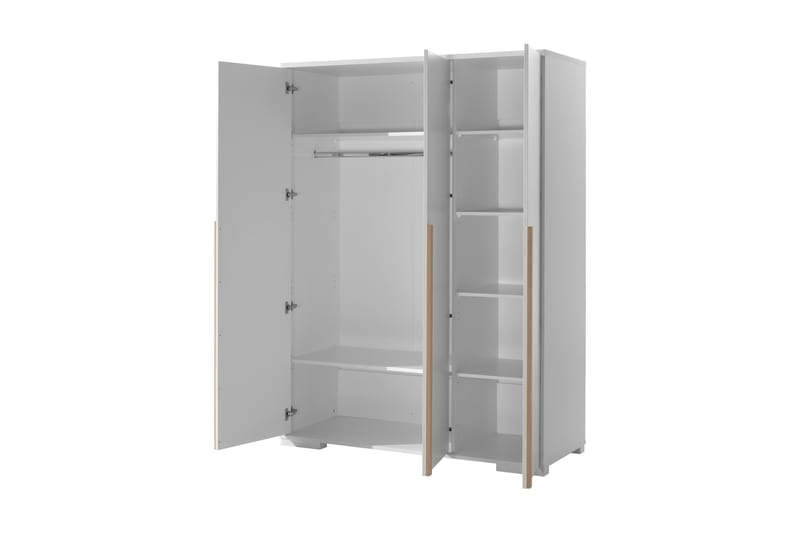 Garderob Buhult 146 cm - Vit - Förvaring - Garderober & garderobssystem