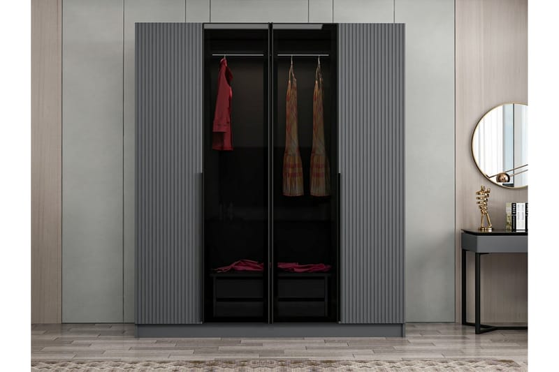 Garderob Cambrian 180 cm - Antracit - Förvaring - Garderober & garderobssystem