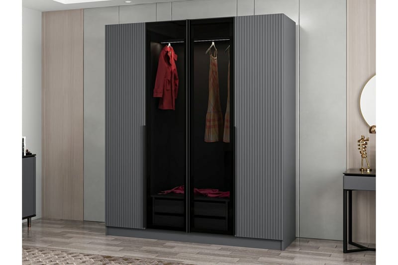 Garderob Cambrian 180 cm - Antracit - Förvaring - Garderober & garderobssystem
