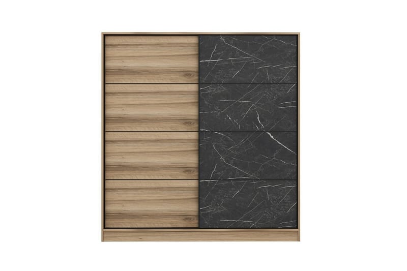 Garderob Cambrian 180 cm - Brun/Svart - Förvaring - Garderober & garderobssystem