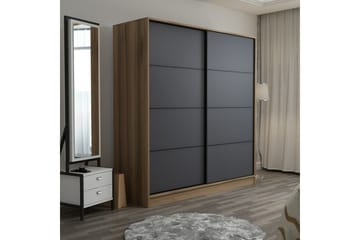 Garderob Cambrian 180 cm - Grå/Ek - Förvaring - Garderober & garderobssystem