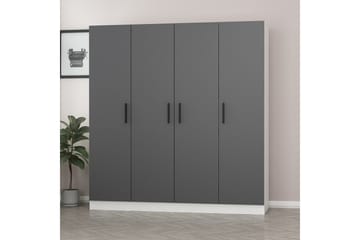 Garderob Cambrian 180 cm - Grå/Vit - Förvaring - Garderober & garderobssystem