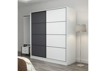 Garderob Cambrian 180 cm - Grå/Vit - Förvaring - Garderober & garderobssystem