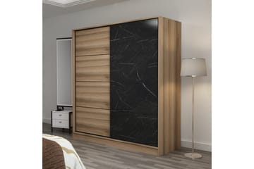 Garderob Cambrian 220 cm - Brun/Svart - Förvaring - Garderober & garderobssystem