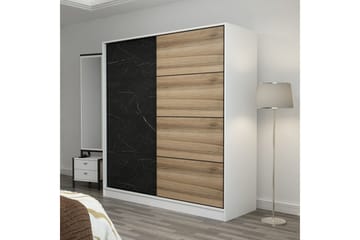 Garderob Cambrian 220 cm - Svart/Brun - Förvaring - Garderober & garderobssystem