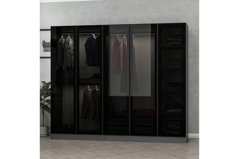 Garderob Cambrian 225 cm - Antracit - Garderober & garderobssystem - Garderobsskåp