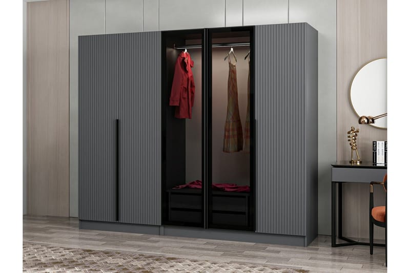 Garderob Cambrian 225 cm - Antracit - Garderober & garderobssystem - Garderobsskåp