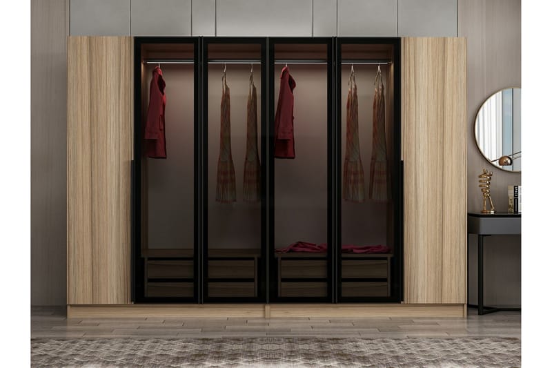 Garderob Cambrian 225 cm - Brun - Garderober & garderobssystem - Garderobsskåp