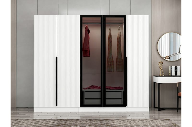 Garderob Cambrian 225 cm - Vit - Garderober & garderobssystem - Garderobsskåp