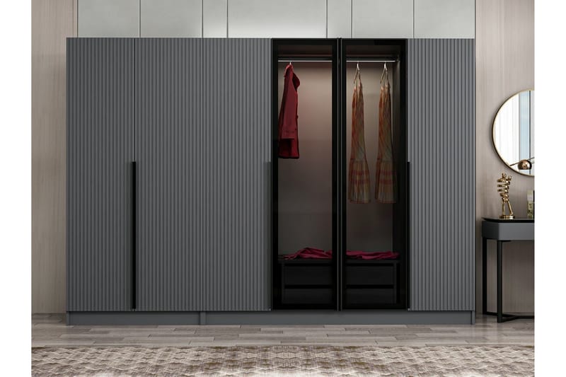 Garderob Cambrian 270 cm - Antracit - Förvaring - Garderober & garderobssystem