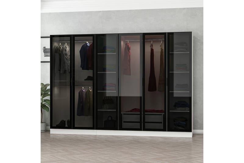 Garderob Cambrian 270 cm - Vit - Garderober & garderobssystem - Garderobsskåp