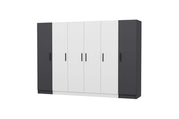 Garderob Cambrian 270 cm - Vit/Grå - Förvaring - Garderober & garderobssystem