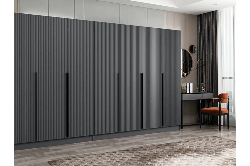 Garderob Cambrian 315 cm - Antracit - Förvaring - Garderober & garderobssystem