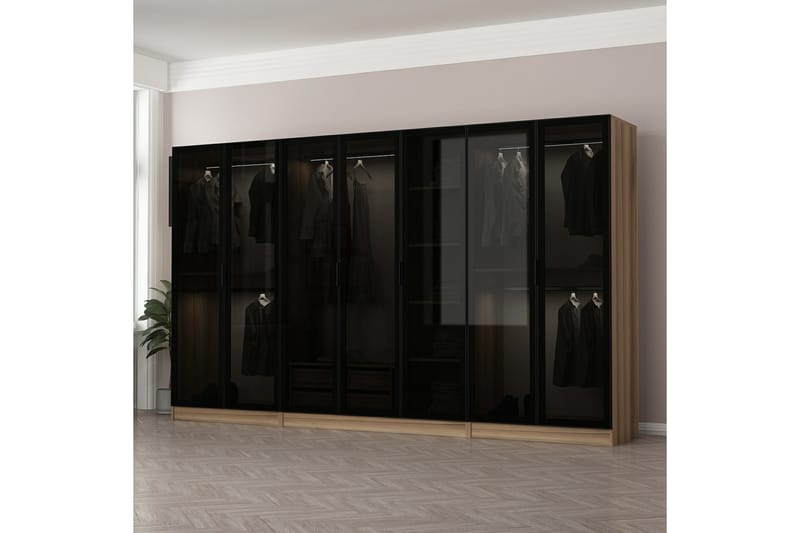 Garderob Cambrian 315 cm - Ek - Garderober & garderobssystem - Garderobsskåp