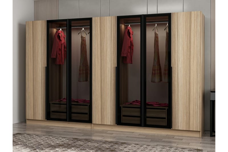 Garderob Cambrian 315 cm - Ek - Garderober & garderobssystem - Garderobsskåp