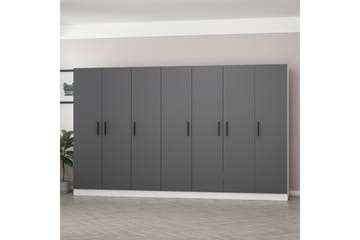 Garderob Cambrian 315 cm - Grå/Vit - Förvaring - Garderober & garderobssystem