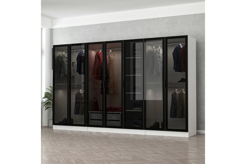 Garderob Cambrian 315 cm - Vit - Garderobsskåp - Garderober & garderobssystem