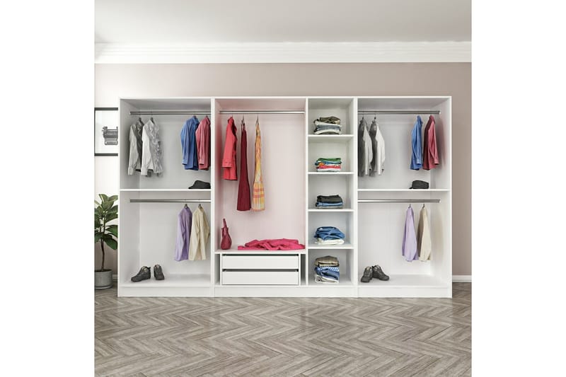 Garderob Cambrian 315 cm - Vit - Garderober & garderobssystem - Garderobsskåp