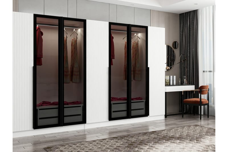 Garderob Cambrian 315 cm - Vit - Garderober & garderobssystem - Garderobsskåp