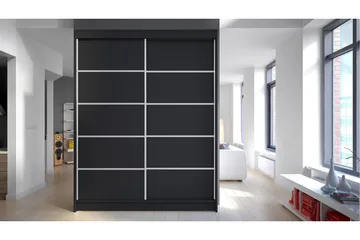 Garderob Camino LED-belysning - Svart - Förvaring - Garderober & garderobssystem