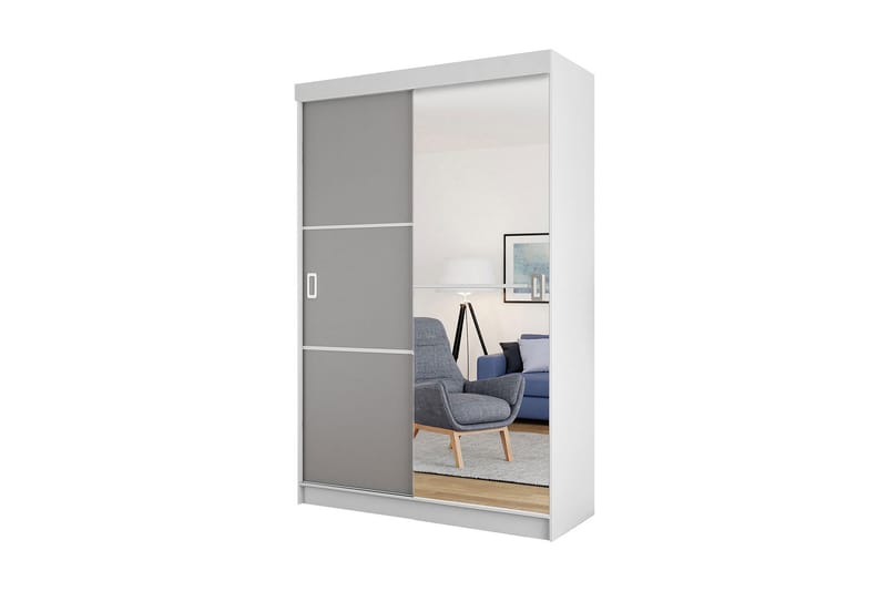 Garderob Carraie 60x138 cm - Vit/Grå - Förvaring - Garderober & garderobssystem