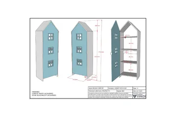 Garderob Casami Brygge Blå - Blå - Förvaring - Garderober & garderobssystem