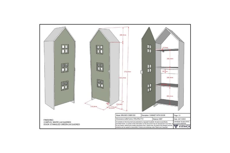 Garderob Casami Brygge Grön - Grön - Förvaring - Garderober & garderobssystem