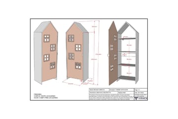 Garderob Casami Brygge Rosa - Rosa - Förvaring - Garderober & garderobssystem