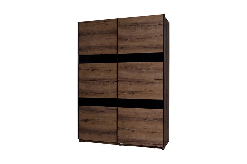 Garderob Charon 150x68,5x215 cm - Ek|Svart - Förvaring - Garderober & garderobssystem
