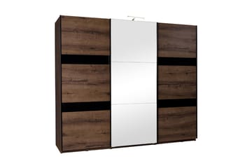 Garderob Charon 250x68,5x215 cm - Brun/Trä/natur - Förvaring - Garderober & garderobssystem