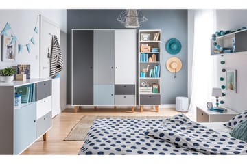 Garderob Concept Vit/Mörkgrå/Blå - VOX - Förvaring - Garderober & garderobssystem
