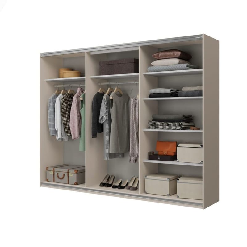 Garderob Cube 3 skjutdörrar - Kashmir - Förvaring - Garderober & garderobssystem