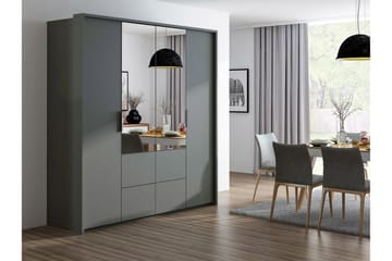 Garderob Dahlton 208 cm - Grå - Förvaring - Garderober & garderobssystem