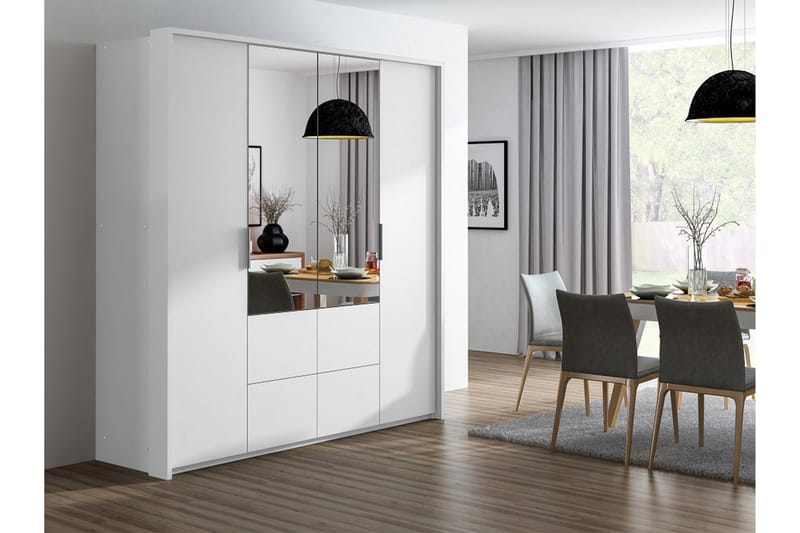 Garderob Dahlton 208 cm - Vit - Förvaring - Garderober & garderobssystem