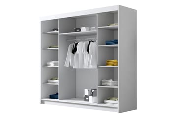 Garderob Dianna 200x215 cm - Vit - Förvaring - Garderober & garderobssystem